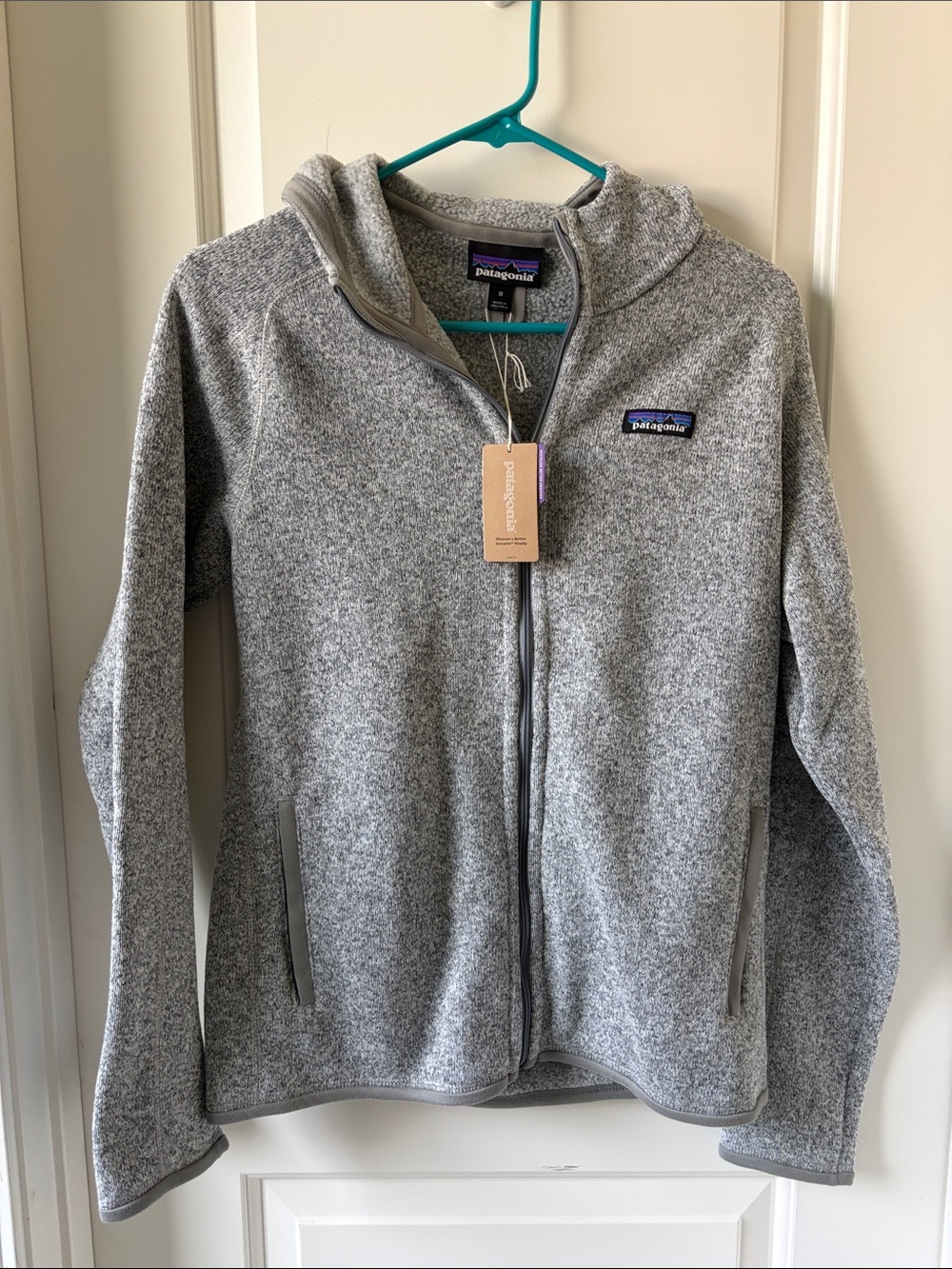 Patagonia Women’s Gray Hooded Full‑Zip Fleece Jacket